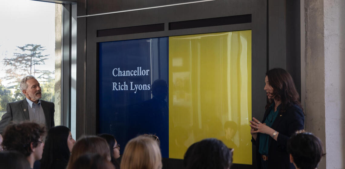rich lyons and laura paxton hassner in the campus ambassador event