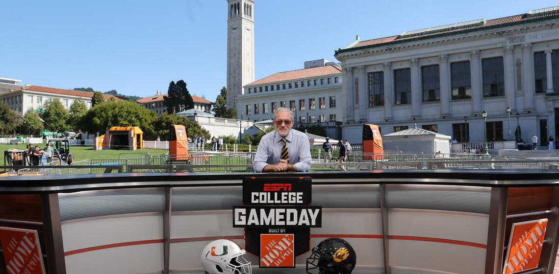 rich lyons at espn gameday stage