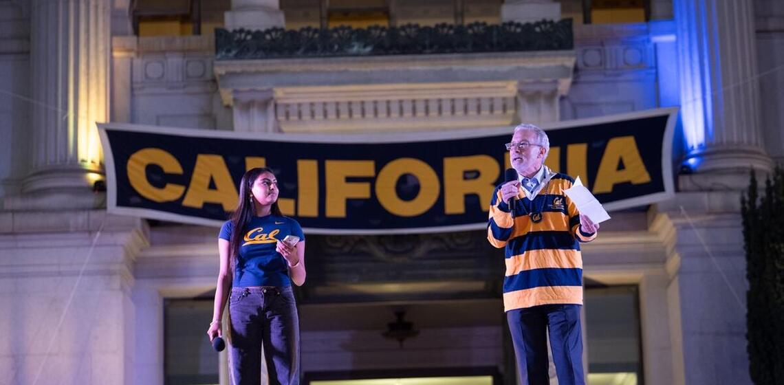 rich lyons with the asuc president shri gopal