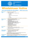 New 2022 UC Whistleblower Poster