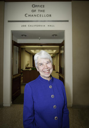 Carol Christ in Cal Hall